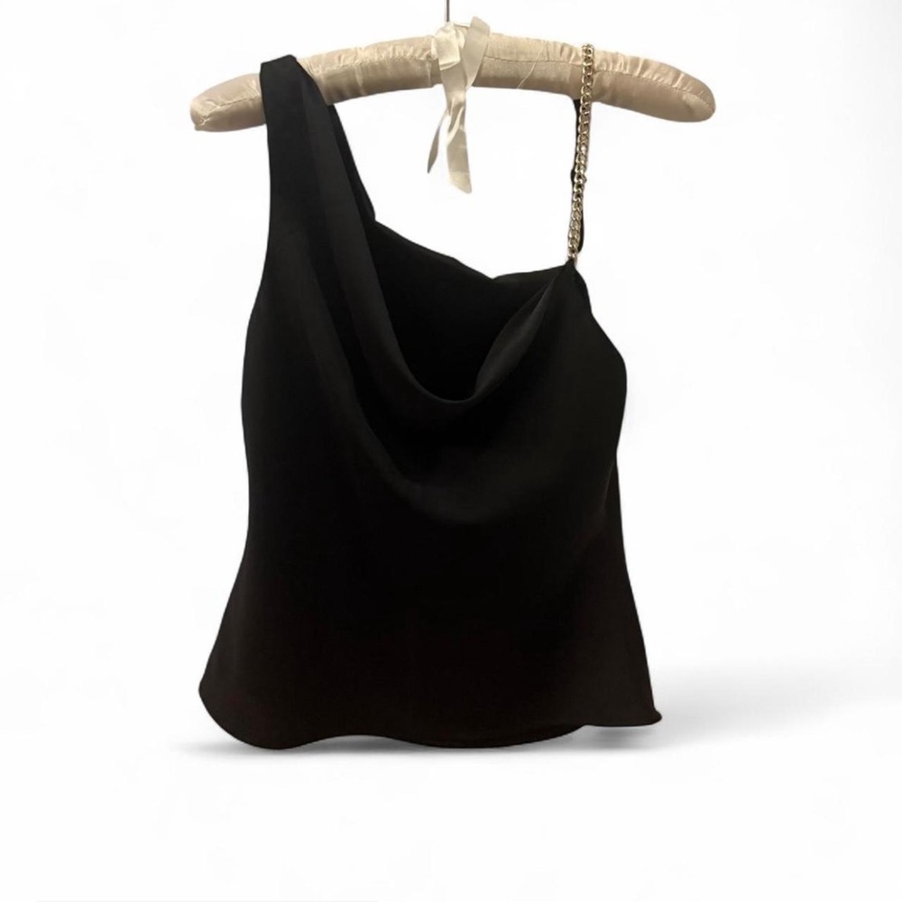 ASTR The Label  Black Camisole with Chain Strap